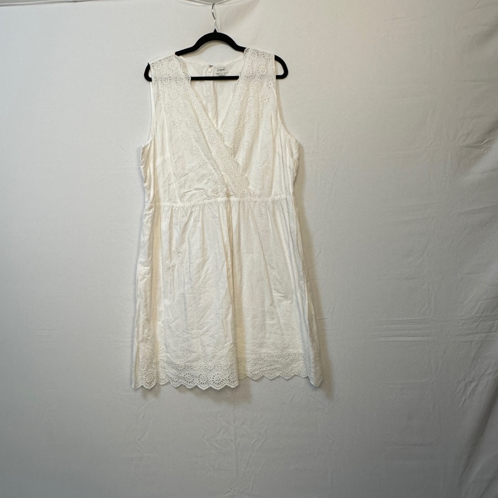J. Crew Ivory Eyelet Mini Dress